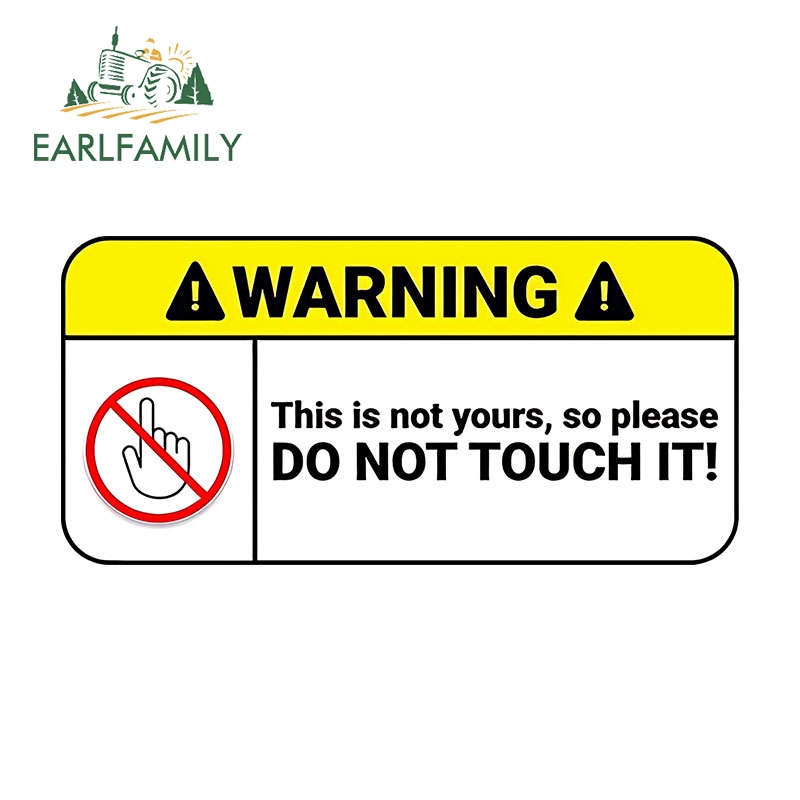 EARLFAMILY 13 ซม.อย่าสัมผัสป้ายเตือนรถสติกเกอร์บุคลิกภาพศิลปะ Scratch-Proof กระจกด้านหลังกล่องเครื่องมือ PVC Decals รถสินค้า ราคา ถูกที่สุด ดีลบีเคเค แกลเลอรีภาพที่ 9
