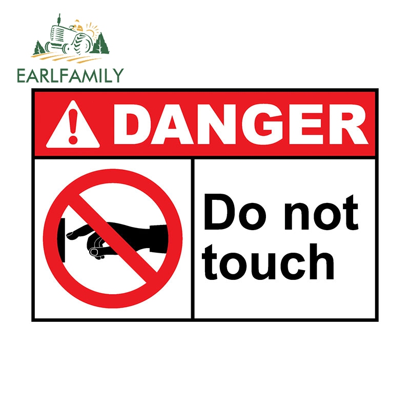 EARLFAMILY 13 ซม.อย่าสัมผัสป้ายเตือนรถสติกเกอร์บุคลิกภาพศิลปะ Scratch-Proof กระจกด้านหลังกล่องเครื่องมือ PVC Decals รถสินค้า ราคา ถูกที่สุด ดีลบีเคเค แกลเลอรีภาพที่ 8