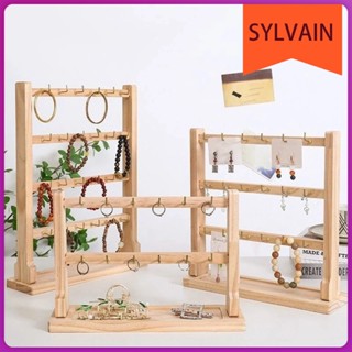 พร้อมตะขอ ไม้ ยืนแสดงเครื่องประดับ เหมาะสําหรับ เครื่องประดั…