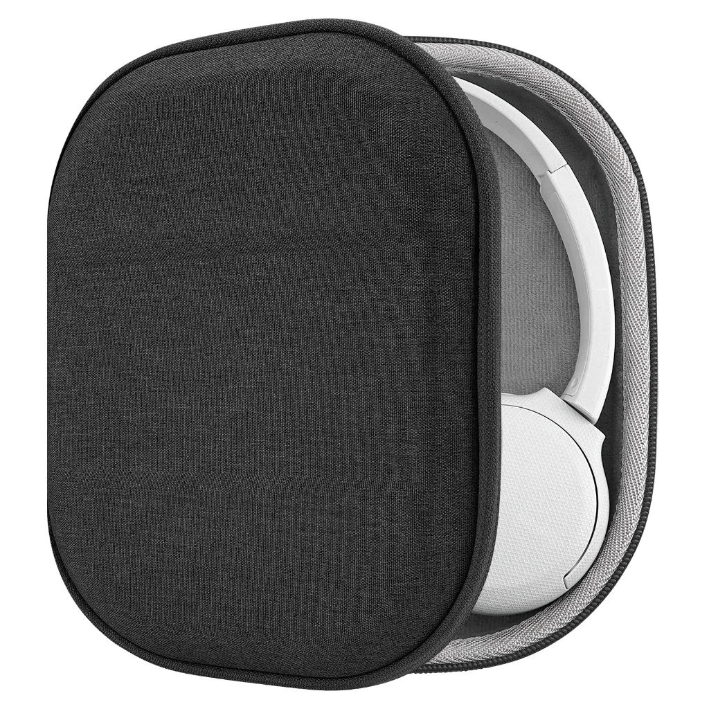 เคสหูฟัง Geekria สําหรับ Sony WH-CH520, WH-CH510, เคส WH-CH500, กระเป๋าแข็งป้องกันพร้อมที่เก็บสายเคเ