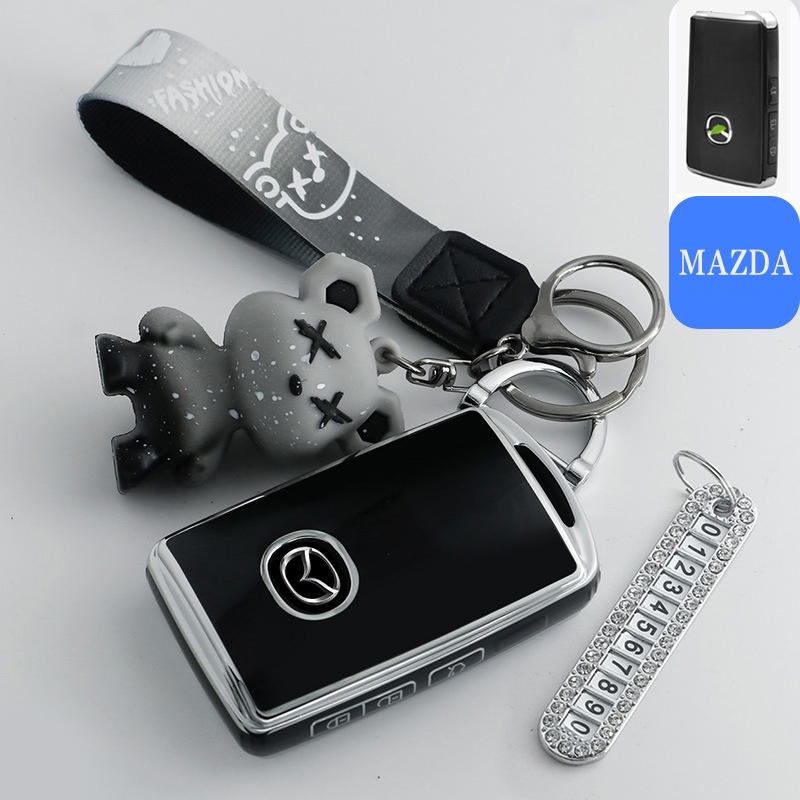Mazda 3 ฝาครอบกุญแจ Mazda กุญแจรถสําหรับ Mazda CX30/CX-3/CX-5/CX-7/CX-8/CX-9/Mazda 3/Skyactiv เคสกุญแจรีโมท - รูปที่ 3