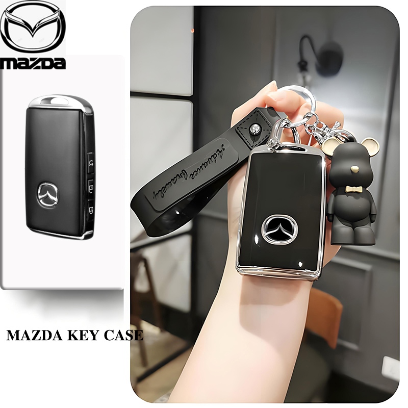 Mazda กุญแจรถ Mazda CX30 ฝาครอบกุญแจสําหรับ Mazda CX30/CX-3/CX-5/CX-7/CX-8/CX-9/Mazda 3/Skyactiv
