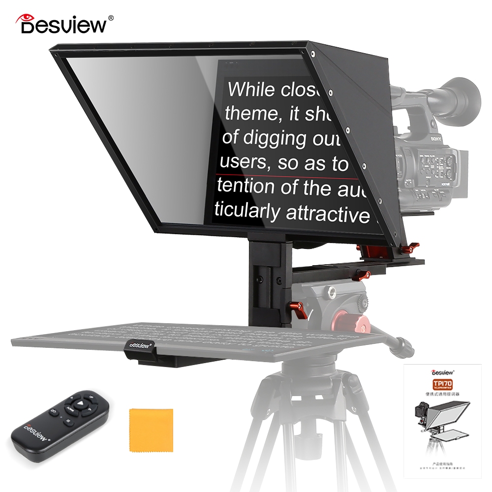 Bestview TP170 Teleprompter แบบพกพา Universal สําหรับกล้อง DSLR Photo Studio iPad สมาร์ทโฟนสัมภาษณ์ก
