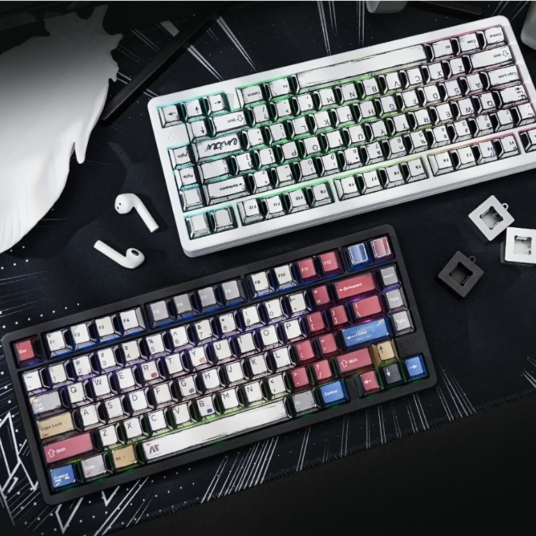Womier PBT การ์ตูนสไตล์ Keycaps โปรไฟล์เชอร์รี่ 141 คีย์ Keycaps สําหรับ Cherry MX Switches คีย์บอร์ดเครื่องกล