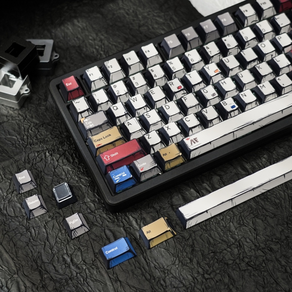Womier PBT การ์ตูนสไตล์ Keycaps โปรไฟล์เชอร์รี่ 141 คีย์ Keycaps สําหรับ Cherry MX Switches คีย์บอร์ดเครื่องกล