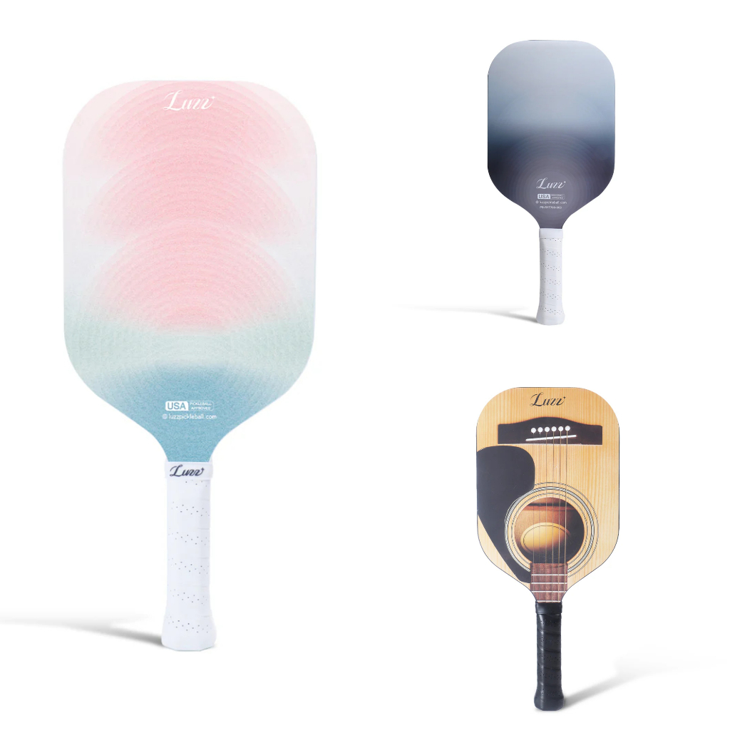 Luzz Pickleball ไม้พิคเคิลบอล 14mm T700 Raw Carbon Fiber ดีไซน์ไร้กรอบ เทคโนโลยี Thermoformed