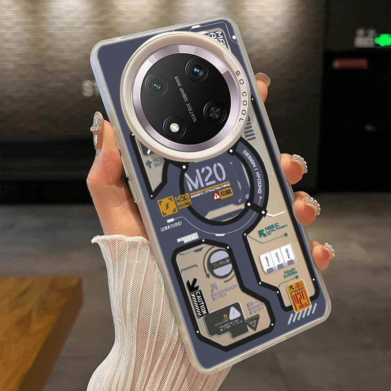 เคส Honor X9C X9B X9A 5G เคส Honor X9C Smart กันกระแทกแฟชั่นแบรนด์แผงวงจรด้านแข็งหรูหราชุบปุ่มโทรศัพ