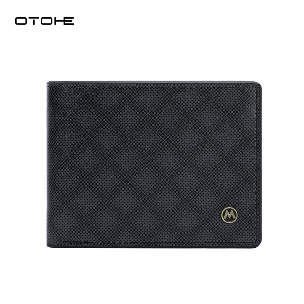 OTOHE ผู้ชายกระเป๋าสตางค์สั้น RFID Block กระเป๋าสตางค์ลายสก๊อต Retro กระเป๋าสตางค์สั้นเหรียญกระเป๋าสตางค์ PU นุ่ม