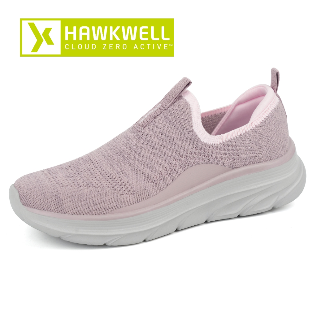 Hawkwell Womens Slip On Comfort Walking Shoes รองเท้าผ้าใบถักน้ําหนักเบา Breathable กรีฑา Tennis-Elisra/9700