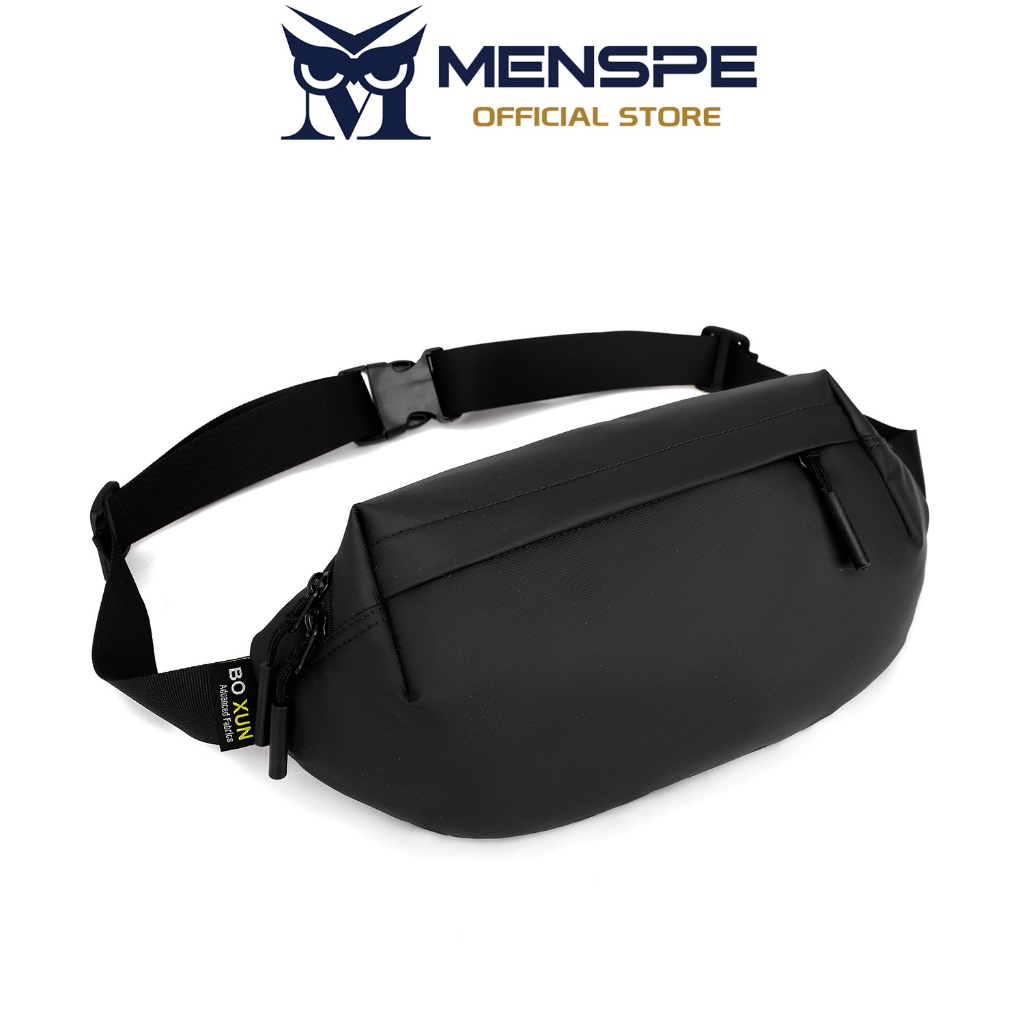 Menspe Mens Chest Bag Fitness Bag กระเป๋าสะพายแฟชั่นกระเป๋าคาดเอวน้ําหนักเบากระเป๋าสะพายข้างกระเป๋ากีฬากันน้ําทนต่อการสึกหรอทนทานกระเป๋า