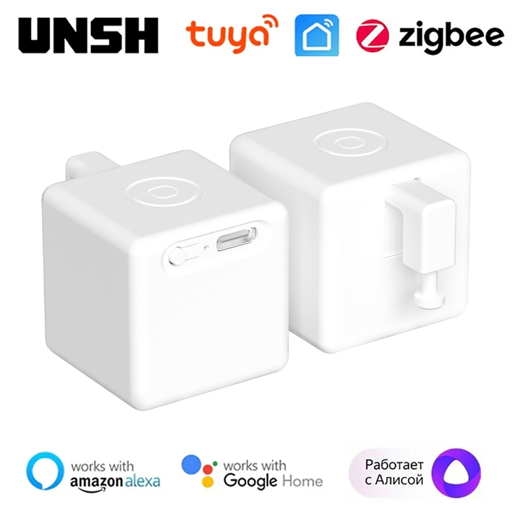5v Tpye-C ชาร์จ Tuya Zigbee สมาร์ท Touch Fingerbot Plus หุ่นยนต์ปุ่ม Pusher Arm Switch สนับสนุน Alexa Google Home Alice Tmall Genie