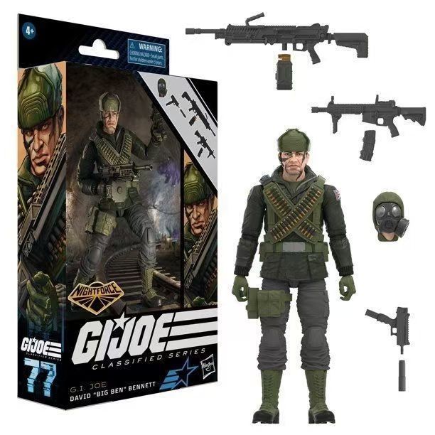 Hasbro GIJoe Classified Series GIJoe David Big Ben Bennett ตัวเลขการกระทําของเล่น 6 นิ้ว 100% ยี่ห้อ