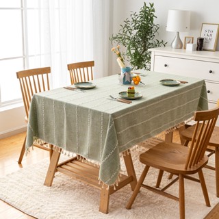 ผ้าลินินผ้าปูโต๊ะผ้าฝ้ายผ้าปูโต๊ะสี่เหลี่ยมลายเย็บปักถักร้อย…