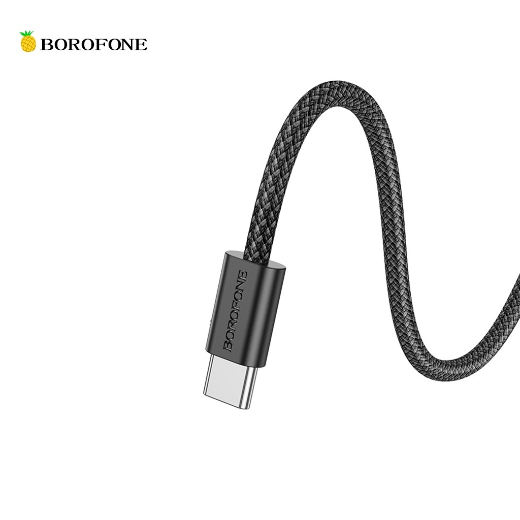 BOROFONE BX104 สายชาร์จ สายถัก 60W ชาร์จไม่ร้อนไม่ทำให้เครื่องเสียหาย ความยาว 1 เมตรรับประกัน 1 ปี