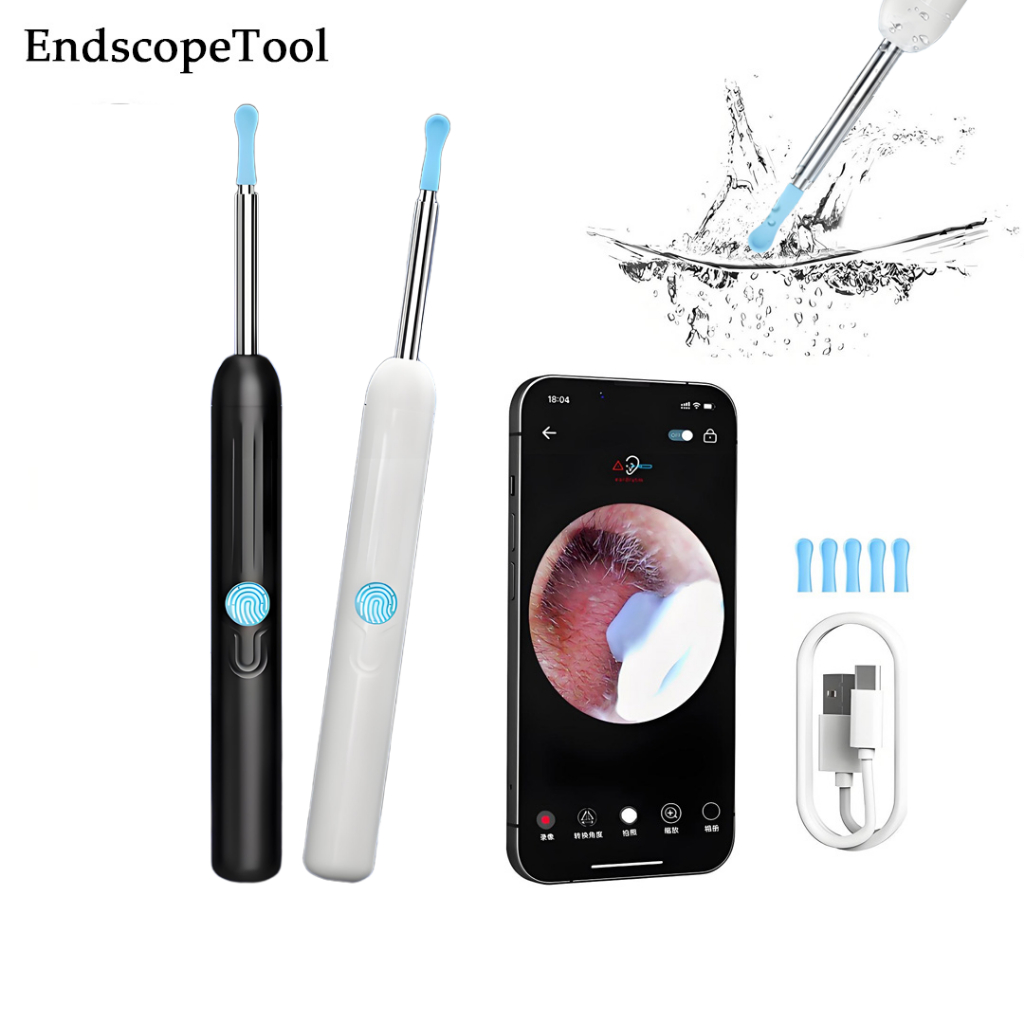 Endscopetool CC6 เครื่องมือกําจัดขี้หูอัจฉริยะพร้อมกล้องเครื่องทําความสะอาดหูไร้สายสําหรับ iOS และ A