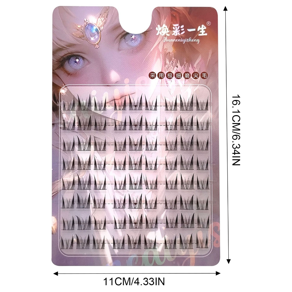 ผู้หญิง Devil Elf Eyelash Clusters Curling สวมใส่สบาย Fluffy ปลอม Lashes Perfect สําหรับสาว Night Out Eye แต่งหน้า - รูปที่ 5