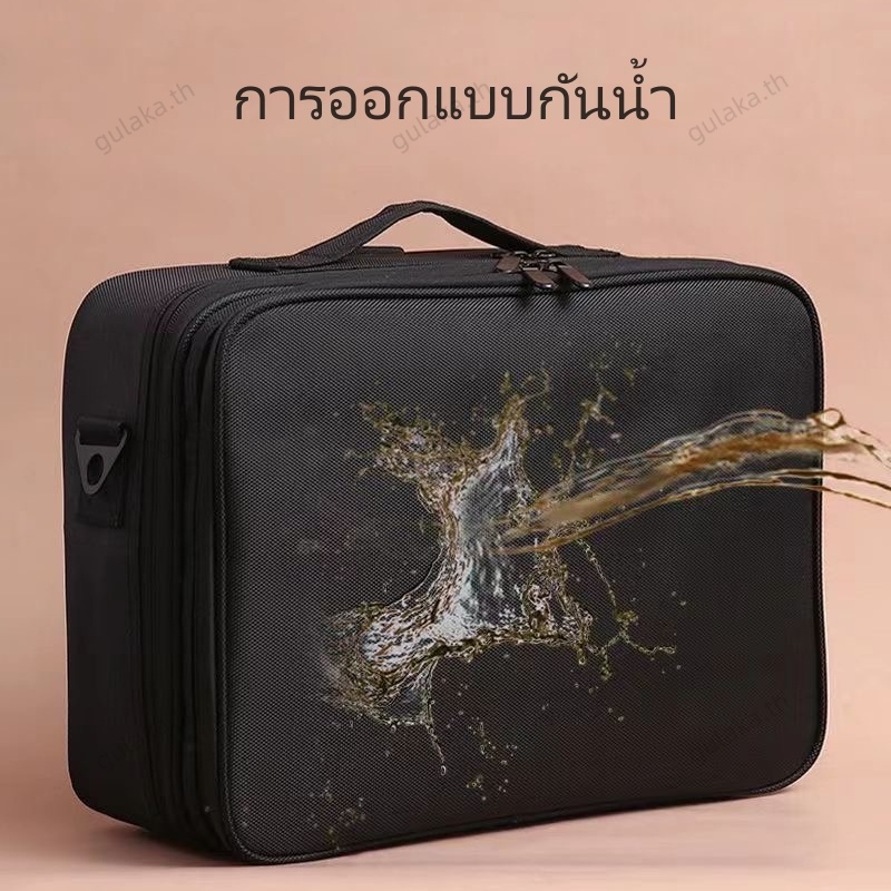 กระเป๋าเครื่องสำอาง พร้อมกระจกแต่งหน้า กระเป๋าช่างแต่งหน้า กระเป๋าใส่เครื่องสำอางค์ กรดพรีเมี่ยม