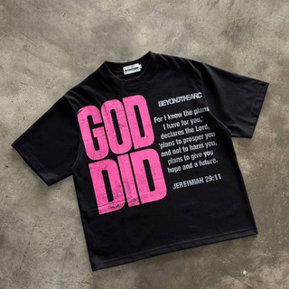 GOD DID T-shirt Original High Quality 100%cotton Streetwear Round Neck Unisex