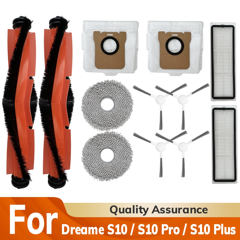 หลักแปรงด้านข้าง Hepa Filter Mop ผ้าถุงเก็บฝุ่นสําหรับ Dreame S10 Pro Dreame L10 Prime L10 Ultra L10