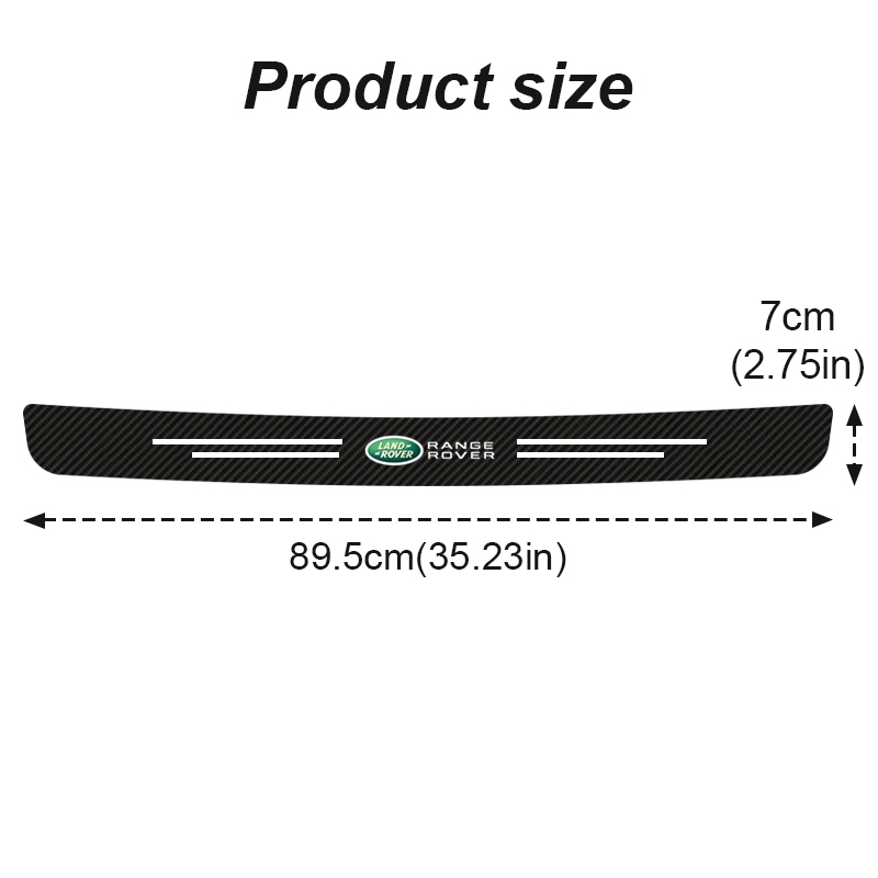 1 ชิ้นคาร์บอนไฟเบอร์รถสติกเกอร์กันชนรถ Trunk Strip สติกเกอร์สําหรับ Land Rover Range Rover Autobiography Freelander DISCOVERY กีฬา