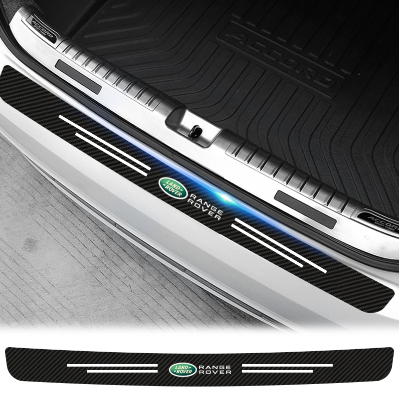 1 ชิ้นคาร์บอนไฟเบอร์รถสติกเกอร์กันชนรถ Trunk Strip สติกเกอร์สําหรับ Land Rover Range Rover Autobiography Freelander DISCOVERY กีฬา