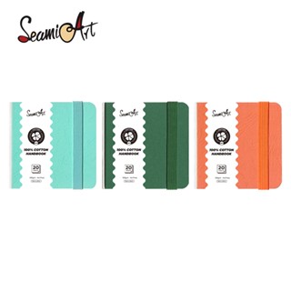 Seamiart 8x8 ซม.Mini Cotton Pulp Travel Sketch Notepad 300gs…