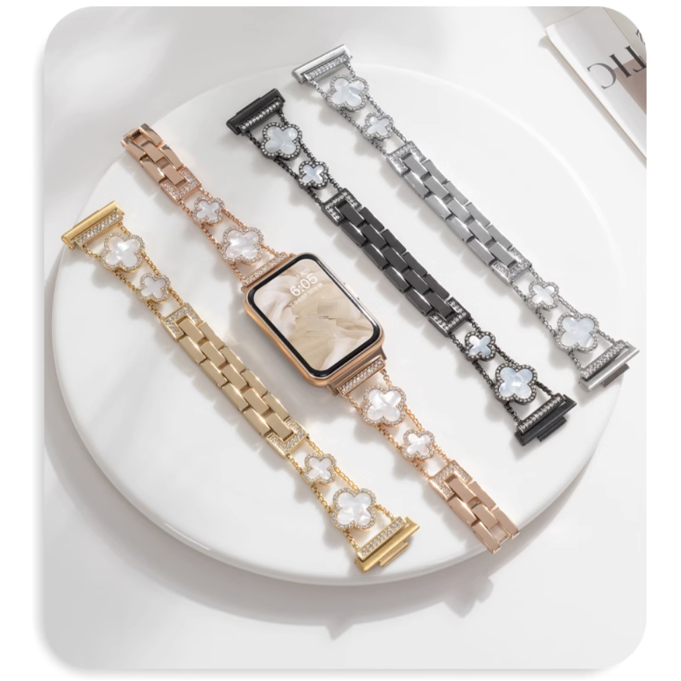 สายนาฬิกา Huawei Watch Fit 2 ข้อมือ โลหะ คุณภาพสูง แบบเปลี่ยน สําหรับ Clover Quality Metal Elegant Watchband สาย Huawei Watch Fit 2 Strap Huawei Watch Fit สายนาฬิกา Wristband Huawei Fit Strap Metal Replacement สาย Huawei Fit 2 Strap สายนาฬิกา Huawei Fit