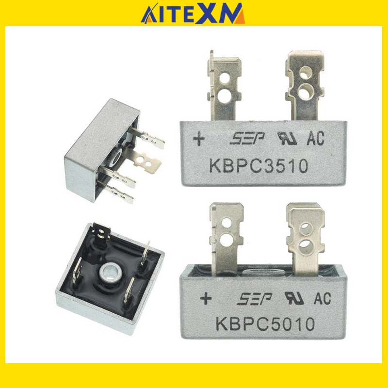 Kbpc1510 KBPC2510 KBPC3510 kbpc5010 15A 25A 35A 50A 1000V ไดโอดสะพาน Rectifier kbpc5010