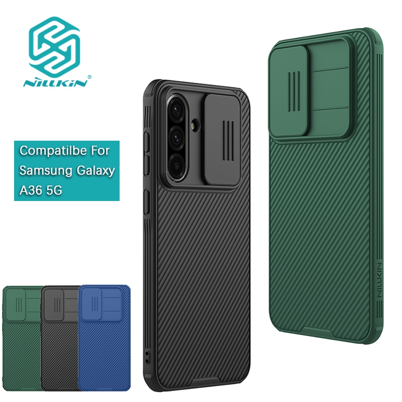 Nillkin สําหรับ Samsung Galaxy A56 A26 A36 A35 A55 5G Camshield Pro แม่เหล็ก PC TPU ป้องกันเลนส์กล้องสไลด์ฮาร์ดปกหลังเคสโทรศัพท์ปลอกเชลล์