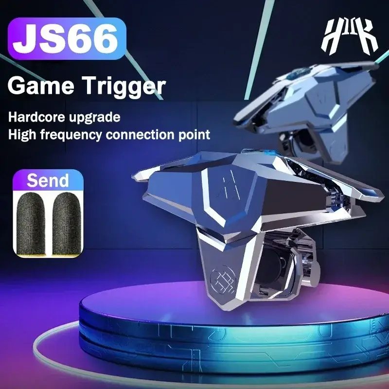 Hy JS66 Universal โทรศัพท์มือถือเกม Controller Gaming Trigger สําหรับ IP/Android PUBG Aim ยิง L1R1 ปุ่ม Key Gamepad จอยสติ๊ก
