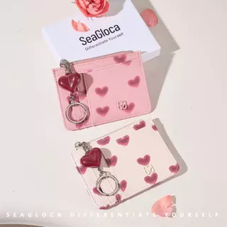 Seagloca วันวาเลนไทน์ใหม่จํากัดกระเป๋าบัตรกระเป๋าใส่เหรียญ Love แขวนเครื่องประดับสําหรับผู้หญิงไม่มี 02