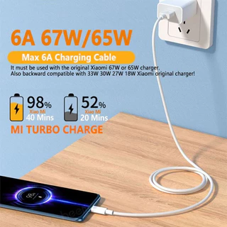 สายชาร์จ 18W 33W 67W 120W สำหรับ Xm USB Type C รองรับ Quick Charge 3.0 4.0 Turbo charge
