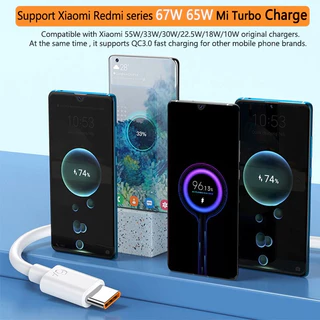 สายชาร์จ 18W 33W 67W 120W สำหรับ Xm USB Type C รองรับ Quick Charge 3.0 4.0 Turbo charge