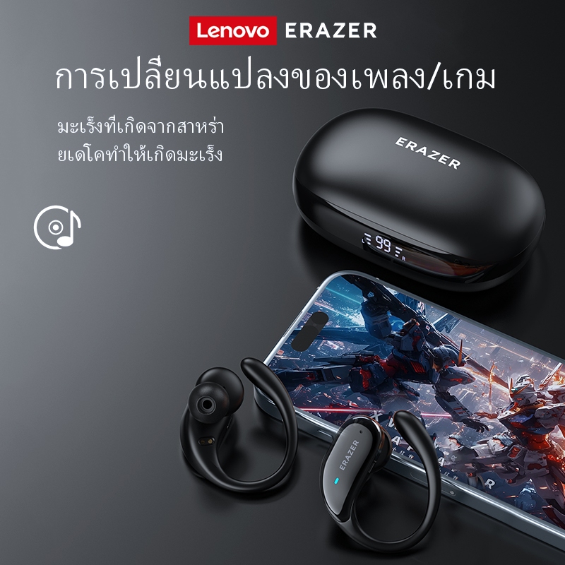 Lenovo ERAZER XT80 PRO TWS ชุดหูฟังบลูทูธ 5.4 หูฟังไร้สาย True เปิดหู OWS จอแสดงผล LED หูฟัง ANC ลดเสียงรบกวน - รูปที่ 4