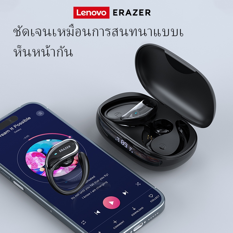 Lenovo ERAZER XT80 PRO TWS ชุดหูฟังบลูทูธ 5.4 หูฟังไร้สาย True เปิดหู OWS จอแสดงผล LED หูฟัง ANC ลดเสียงรบกวน - รูปที่ 5