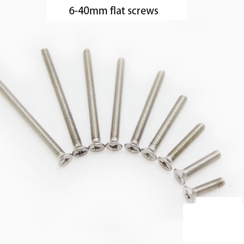 10 ชิ้น M2 สกรูแบนสแตนเลสสําหรับรถยนต์ mini 4wd（10pcs M2 stainless flat head screws for mini 4wd car)