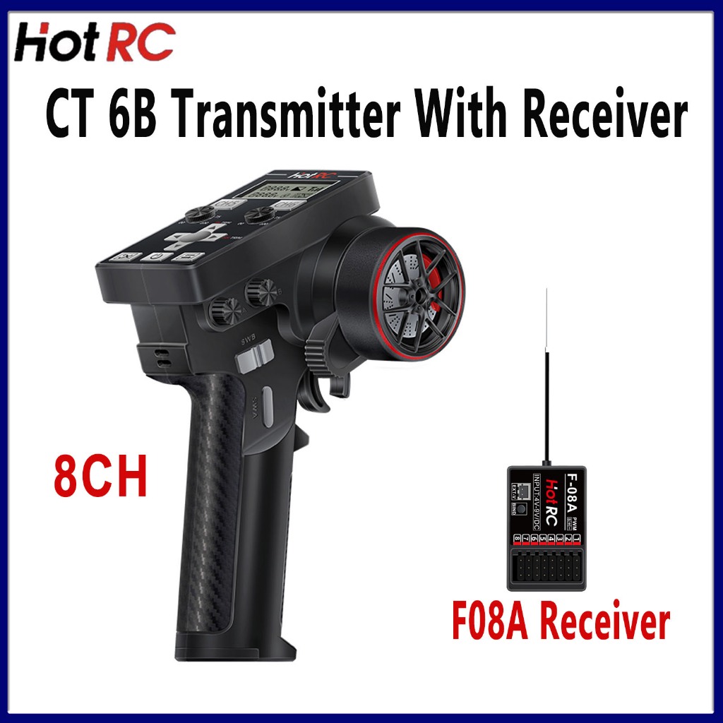 Hotrc CT6B 8CH Operation รีโมทคอนโทรล RC เครื่องส่งสัญญาณ F-08A ตัวรับสัญญาณ 8 ช่อง 2.4 Ghz PWM สําห
