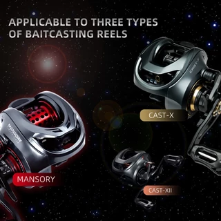Seasir baitcasting reel เดิมสําหรับ cast x cast x2 mansory คาร์บอนไฟเบอร์เครื่องซักผ้าลาก clicker อลูมิเนียมเกียร์ทองเหลืองวงเล็บแบริ่งหนอนสาย outlet