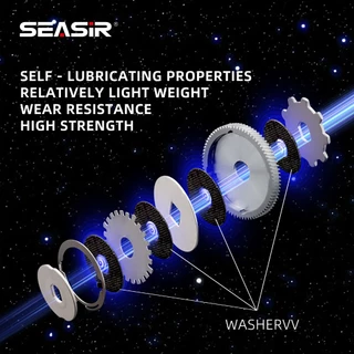 Seasir baitcasting reel เดิมสําหรับ cast x cast x2 mansory คาร์บอนไฟเบอร์เครื่องซักผ้าลาก clicker อลูมิเนียมเกียร์ทองเหลืองวงเล็บแบริ่งหนอนสาย outlet