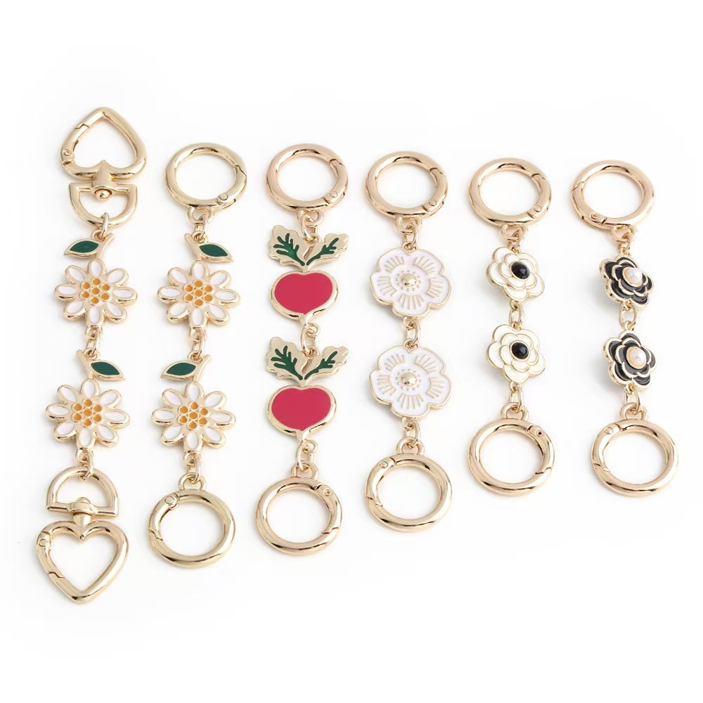 ห่วงโซ่ที่สวยงามสายรัดกระเป๋าเป้สะพายหลังห่วงโซ่กระเป๋าสายคล้องไหล่สายคล้องไหล่ข้ามร่างกายการเปลี่ยนแปลงสายอุปกรณ์น่ารักโลหะผสมโซ่