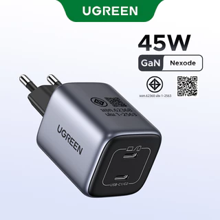 Ugreen ที่ชาร์จ 45W GaN พร้อมพอร์ต USB Type C คู่ ชาร์จเร็ว สําหรับ iPad pro iPad mini SAMSUNG S24 S23 Ultral S22 S21 S20 iPhone 14 13 pro max