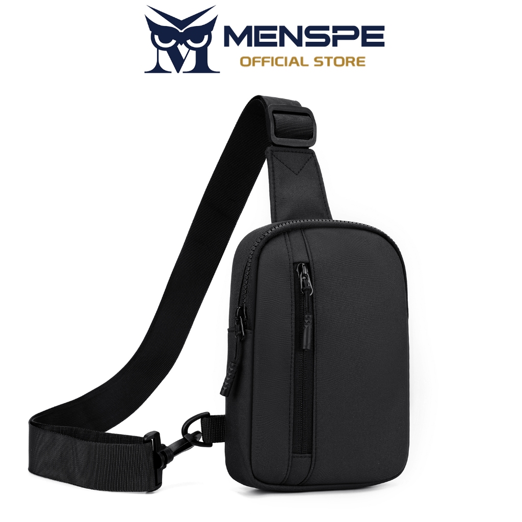 Menspe Mens Chest Bag Crossbody Bag Unisex Mini Sports Bag Wear-Resistant Shoulder Bag Waterproof Oxford Cloth Bag Unisex Small Chest Bag Fashion Sling Phone Bag