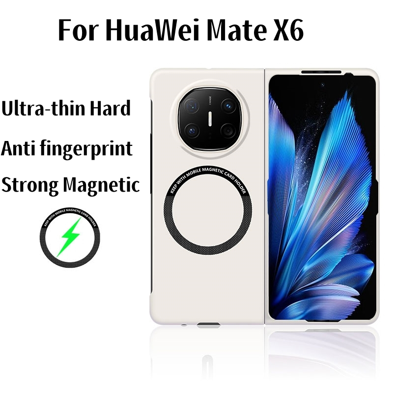 สําหรับ Huawei Mate X6 X5 X3 Case Simple Ultra thin Matte Hard PC ชาร์จไร้สายปลอกแม่เหล็กฝาครอบ