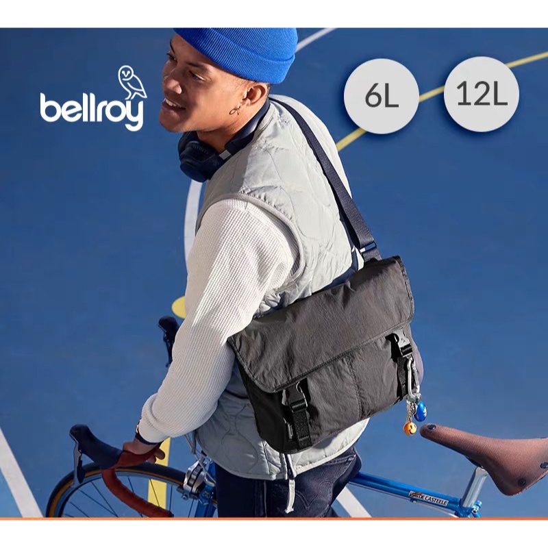 Bellroy Cinch Messenger กระเป๋า 6L / 12L กระเป๋าสะพายไหล่บุรุษไปรษณีย์กระเป๋าสำหรับผู้หญิงและผู้ชาย