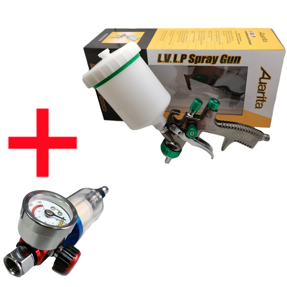 Aurita L-898 หัวฉีด 1.3 มม., 600cc cupLVLP ปืนฉีดรถยนต์สําหรับพ่นสี Gravity Air Spray