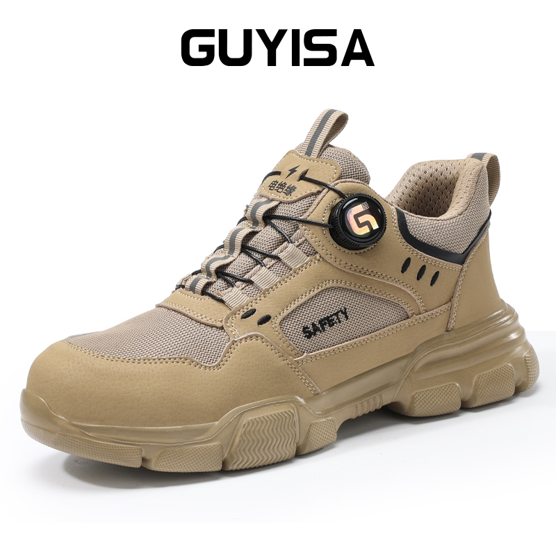 Guyisa รองเท้าช่างไฟฟ้า รองเท้าเซฟตี้ พลาสติก หมวก super light ไม่มีโลหะ F155KV 37-48