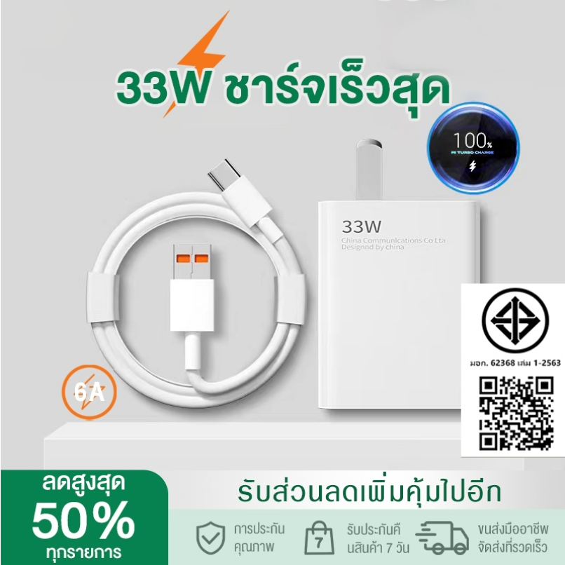 ชุดที่ชาร์จ 33W Fast Charge Charger Set USB Type-C ทุกรุ่น
