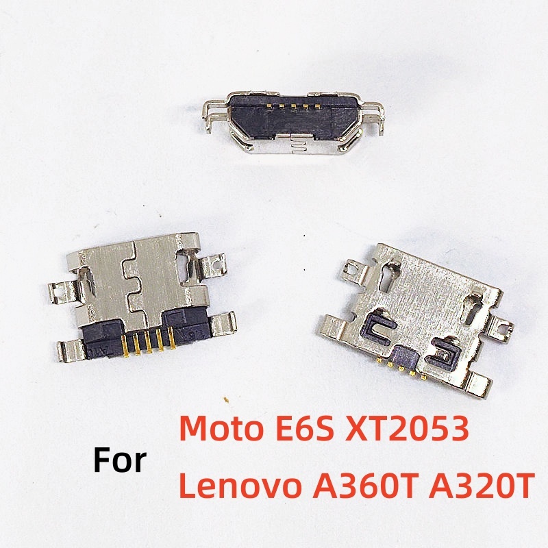 5-100 ชิ้น Micro USB ชาร์จพอร์ตปลั๊ก Charger Dock Connector สําหรับ Moto E6S XT2053 Lenovo A360t A36