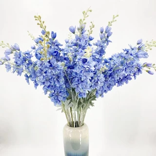 ดอกไม้ประดิษฐ์ ส้อม 2 ชิ้น delphinium flocking delphinth ขนาดใหญ่ ผักตบชวาสีฟ้า คู่มือแต่งงาน ตกแต่งงานแต่งงาน ตกแต่งบ้าน การจัดดอกไม้ ตกแต่งสวน