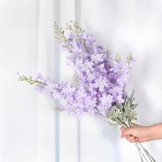 ดอกไม้ประดิษฐ์ ส้อม 2 ชิ้น delphinium flocking delphinth ขนาดใหญ่ ผักตบชวาสีฟ้า คู่มือแต่งงาน ตกแต่งงานแต่งงาน ตกแต่งบ้าน การจัดดอกไม้ ตกแต่งสวน